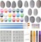 Halloween Rock Painting Kit for Kids Arts Crafts 18 Paint Tubs 12 Rocks